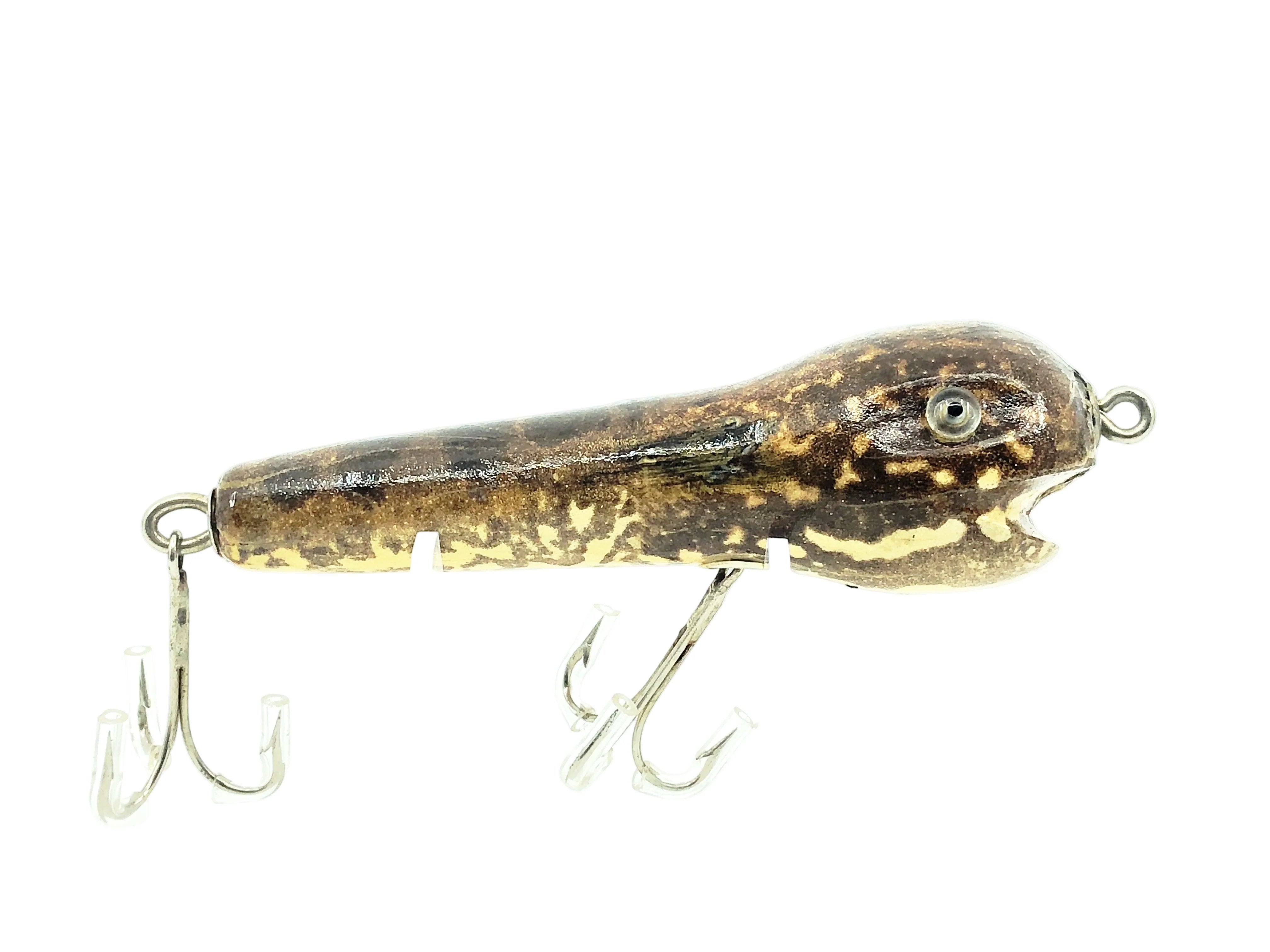 1897 frog fishing lure Vintage Heddon Spoon-Y In Box 3209BB For Sale The Mongrel from Frog Factory is going places no walking bait has ever gone Voodoo Frog - Sprayed Grass