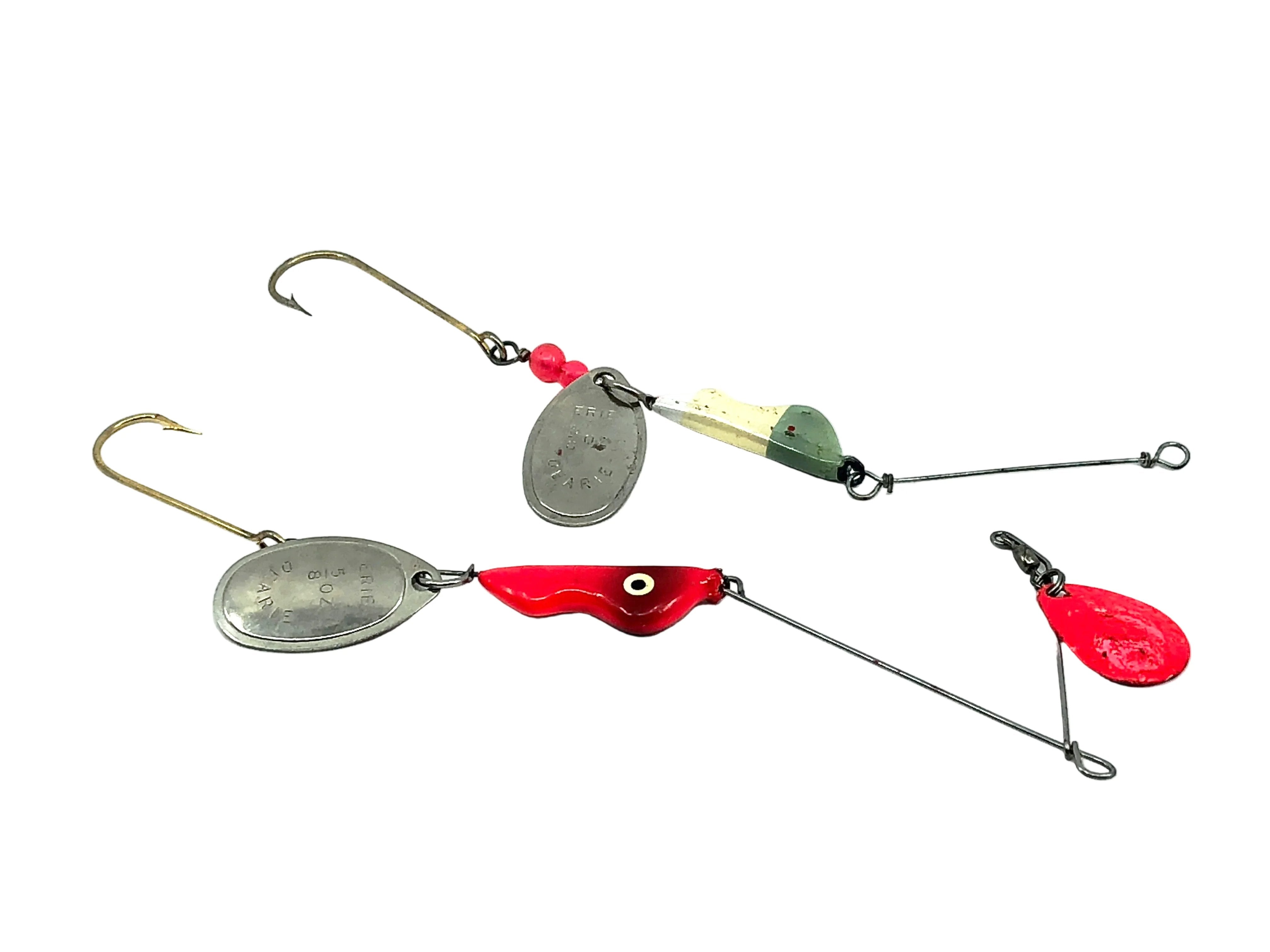 erie derie fishing lure Dearie 5/8oz Spinner Combo Pack PD40 Custom Painted Mahi 7' Color:Chart White