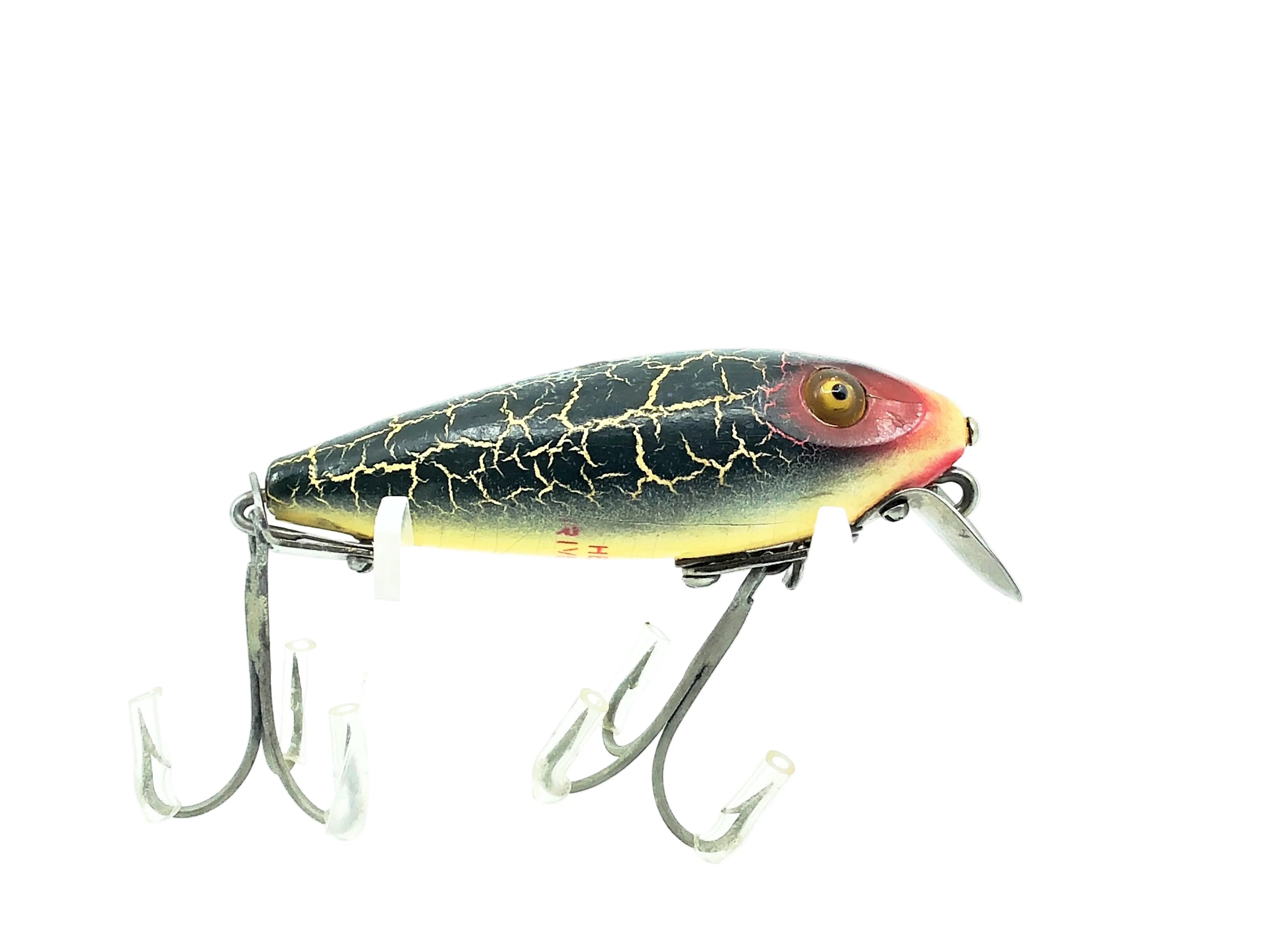 Heddon Wooden River Runt 110, GCB Green Crackle Back Color – My