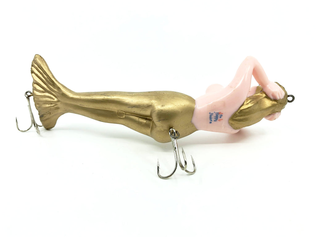 Happy Hooker Novelty Mermaid Lure Gold Hair and Legs Color 7" Size