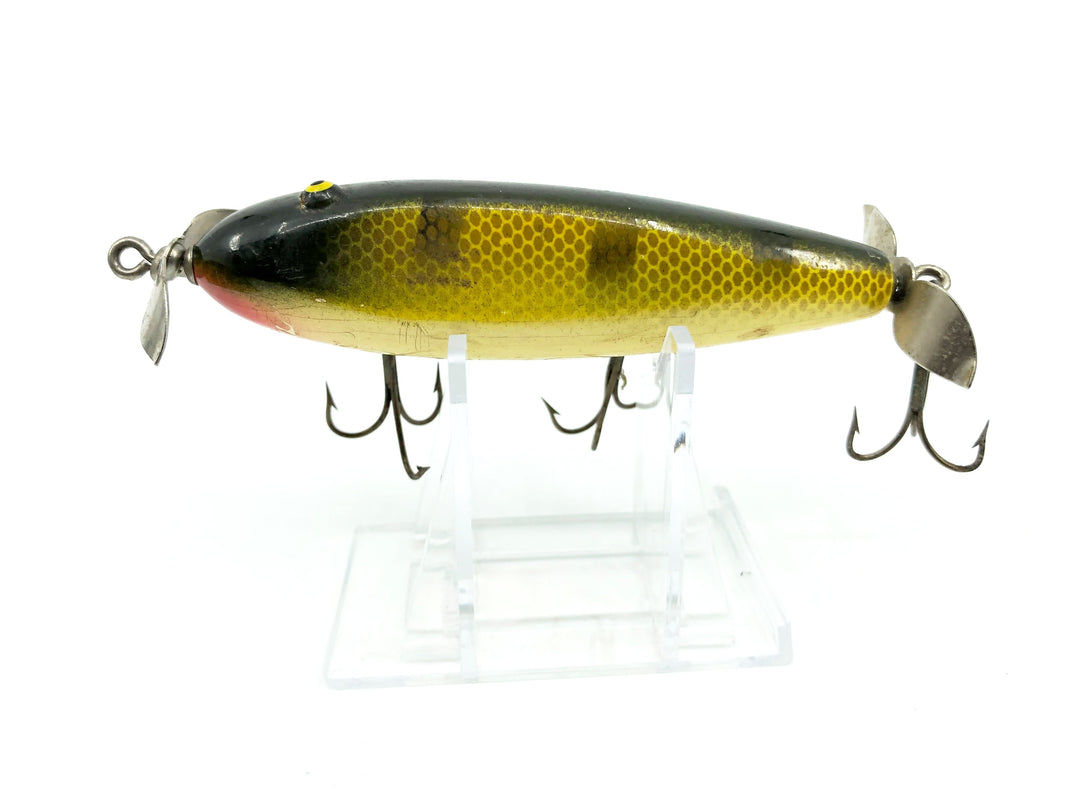 Paw Paw 2500 Wounded Minnow, Perch Scale Color
