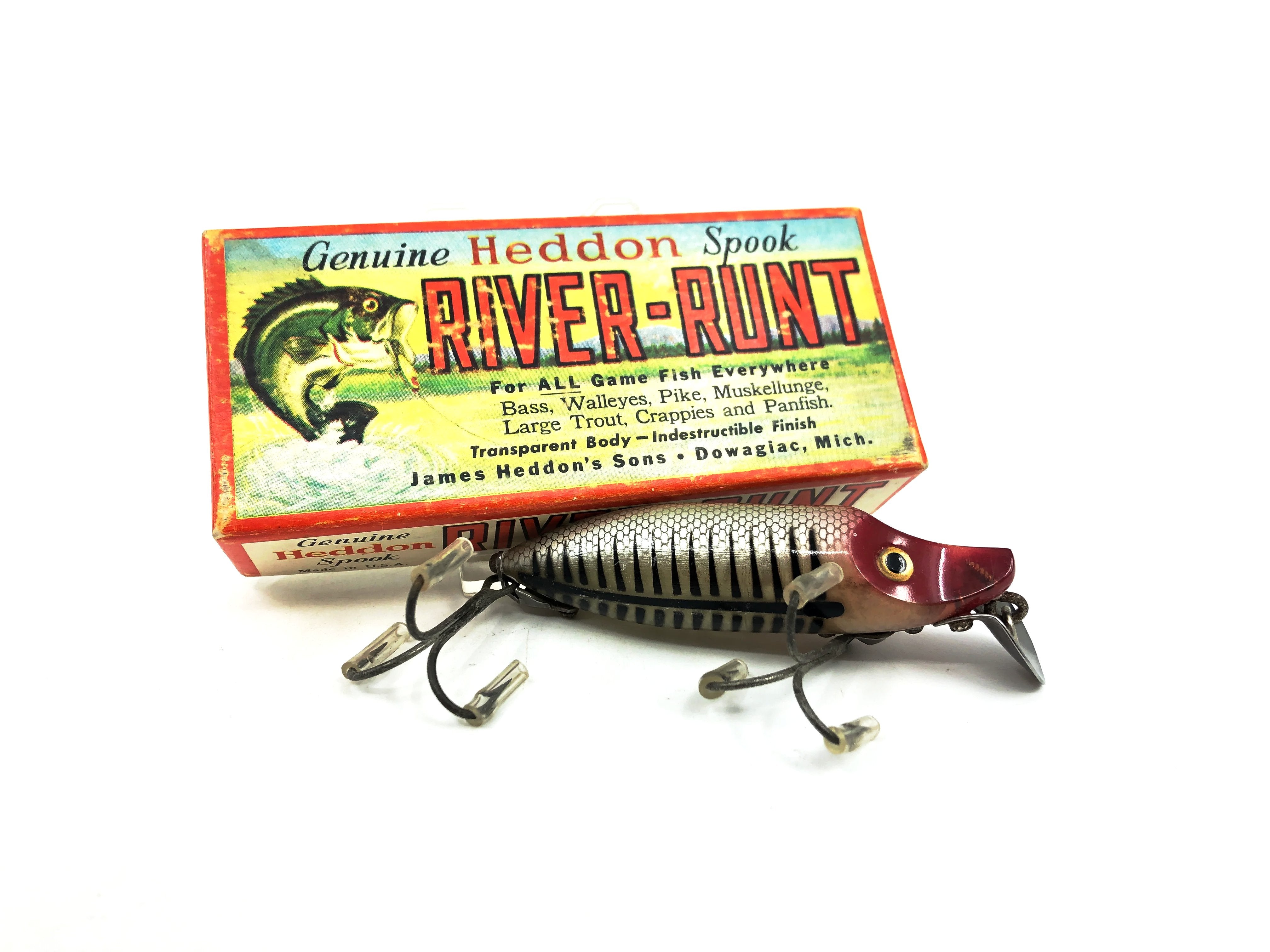 Heddon River Runt Spook Floater 9400-XRS, Silver Shore Color with