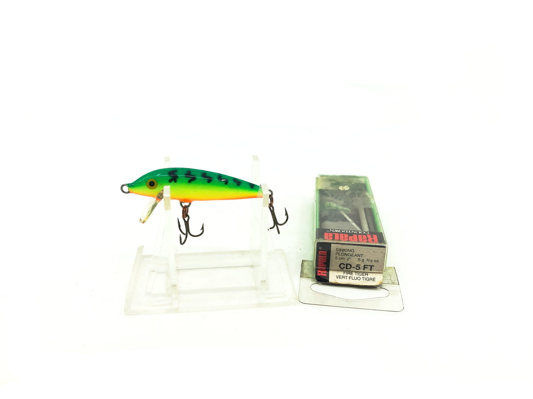 Rapala Count Down Minnow CD-5 FT, Fire Tiger Color Lure with Box