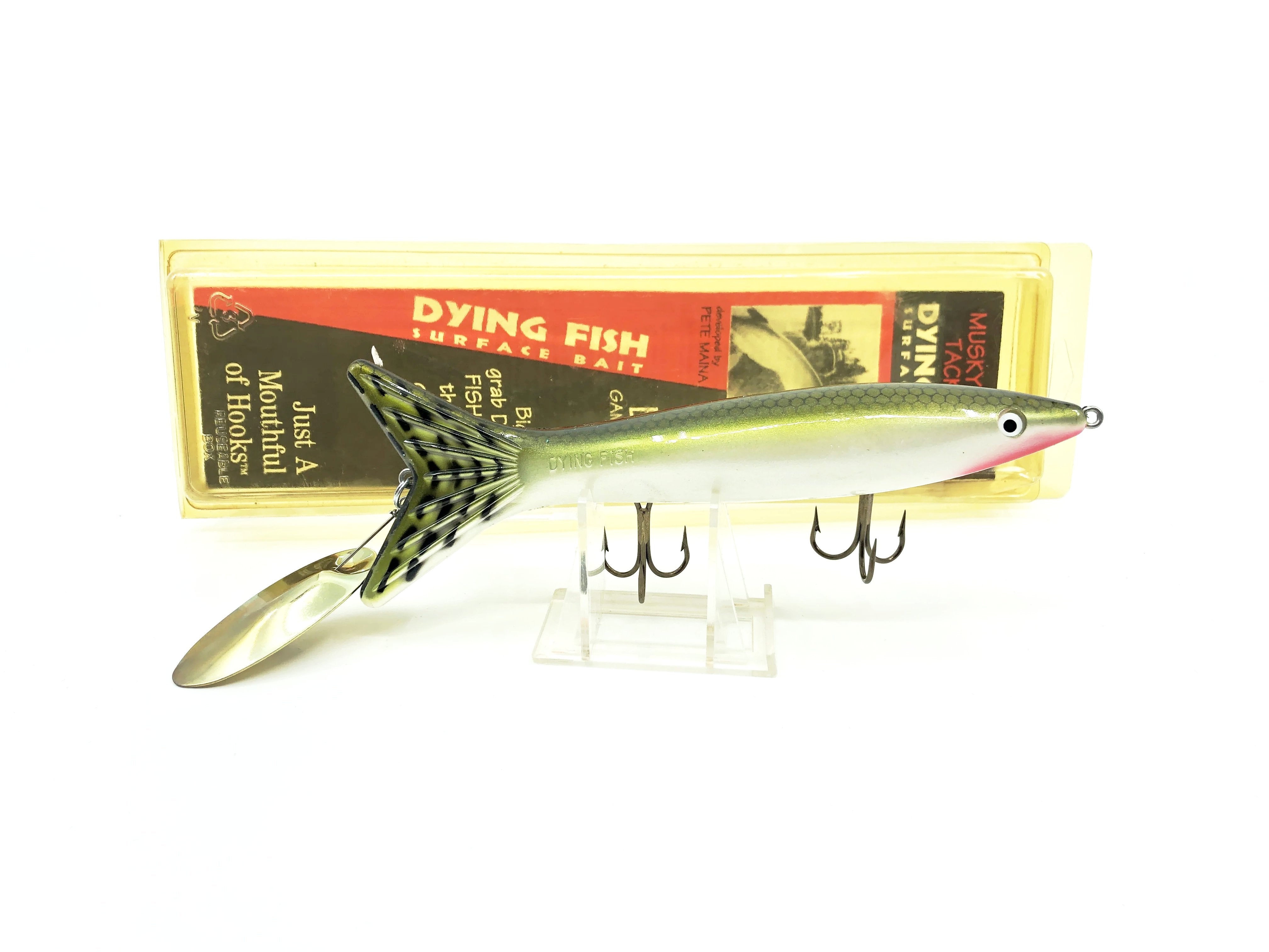 dying fish lure Musky Mania Dying Fish Surface Bait, Tennessee Shad Color with Box