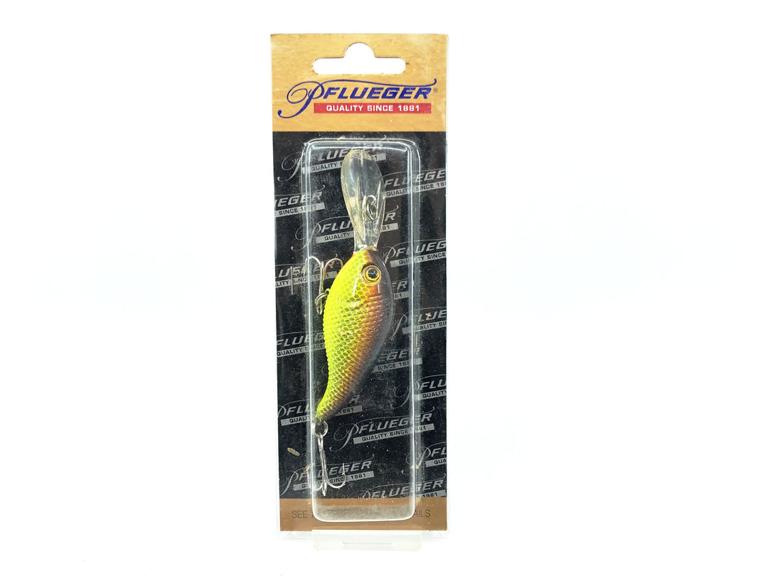 Pflueger Crank-N-Dive PF6014, Hot Mustard Color New on Card