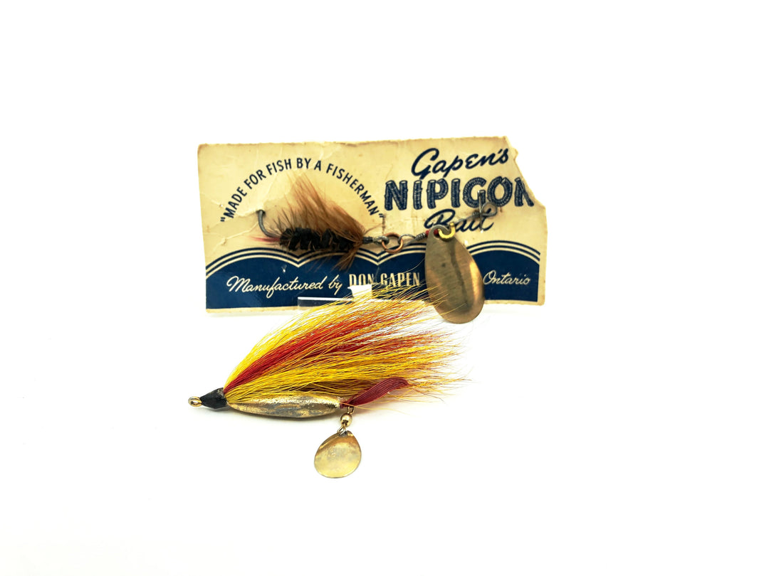 Weber No.11 Weighted Fly & Vintage Gapen's Nipigon Spinner on Card