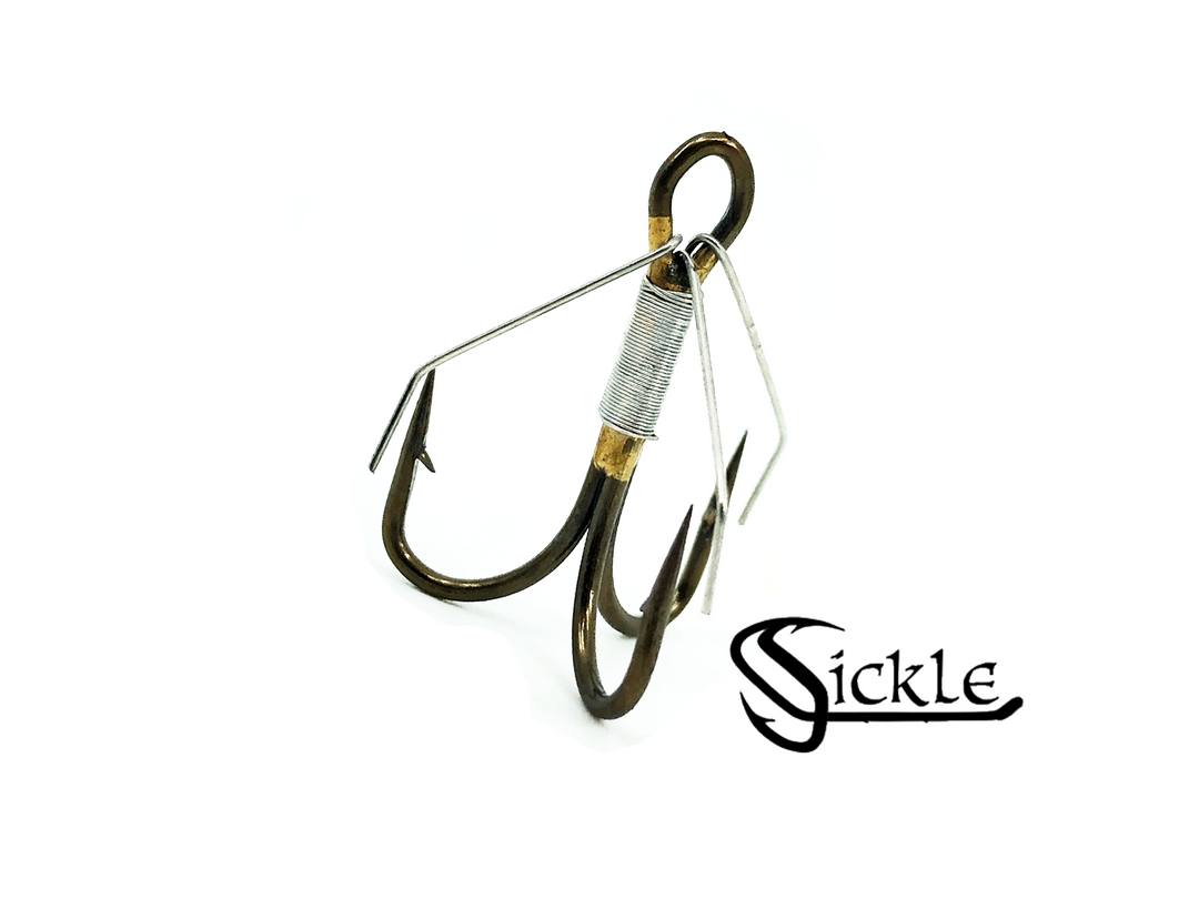 Matzuo American Weedless Treble Sickle Hook Size 6 Qty 20 Hooks 390022-6, Bronze Hook Color