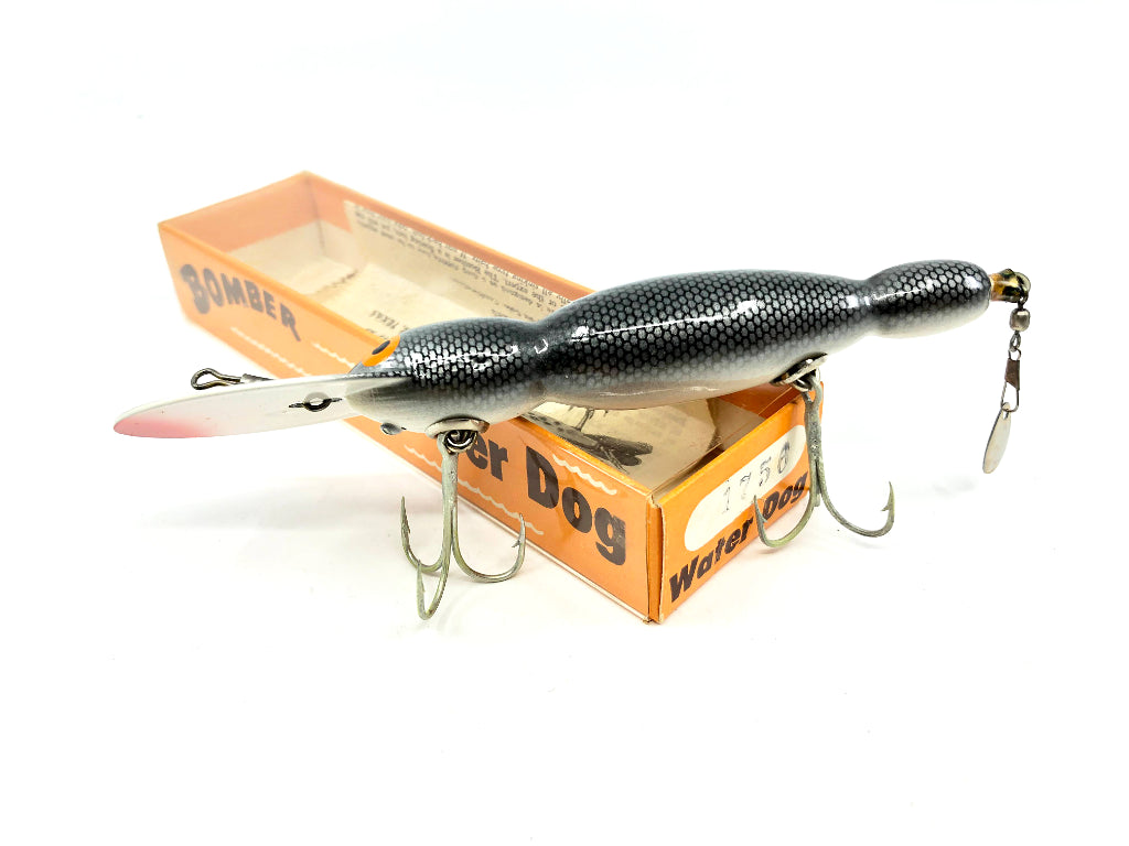 Vintage Wooden Bomber Water Dog 1756 Black Mullet Color with Box