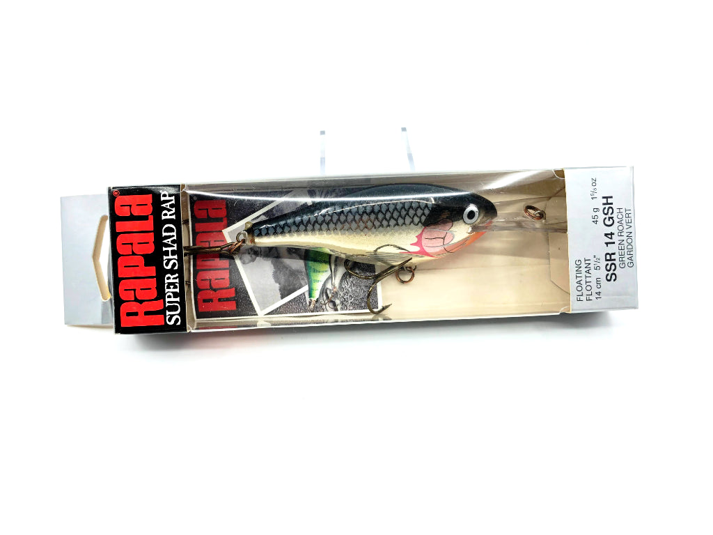 Rapala Super Shad Rap SSR-14 GSH Green Roach Color Lure New in Box Old Stock