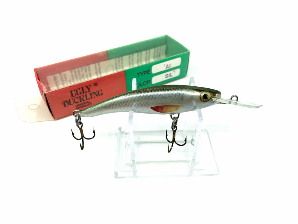 Ugly Duckling Balsa Lure SIL Silver Color Size 7 New with Box Old Stock