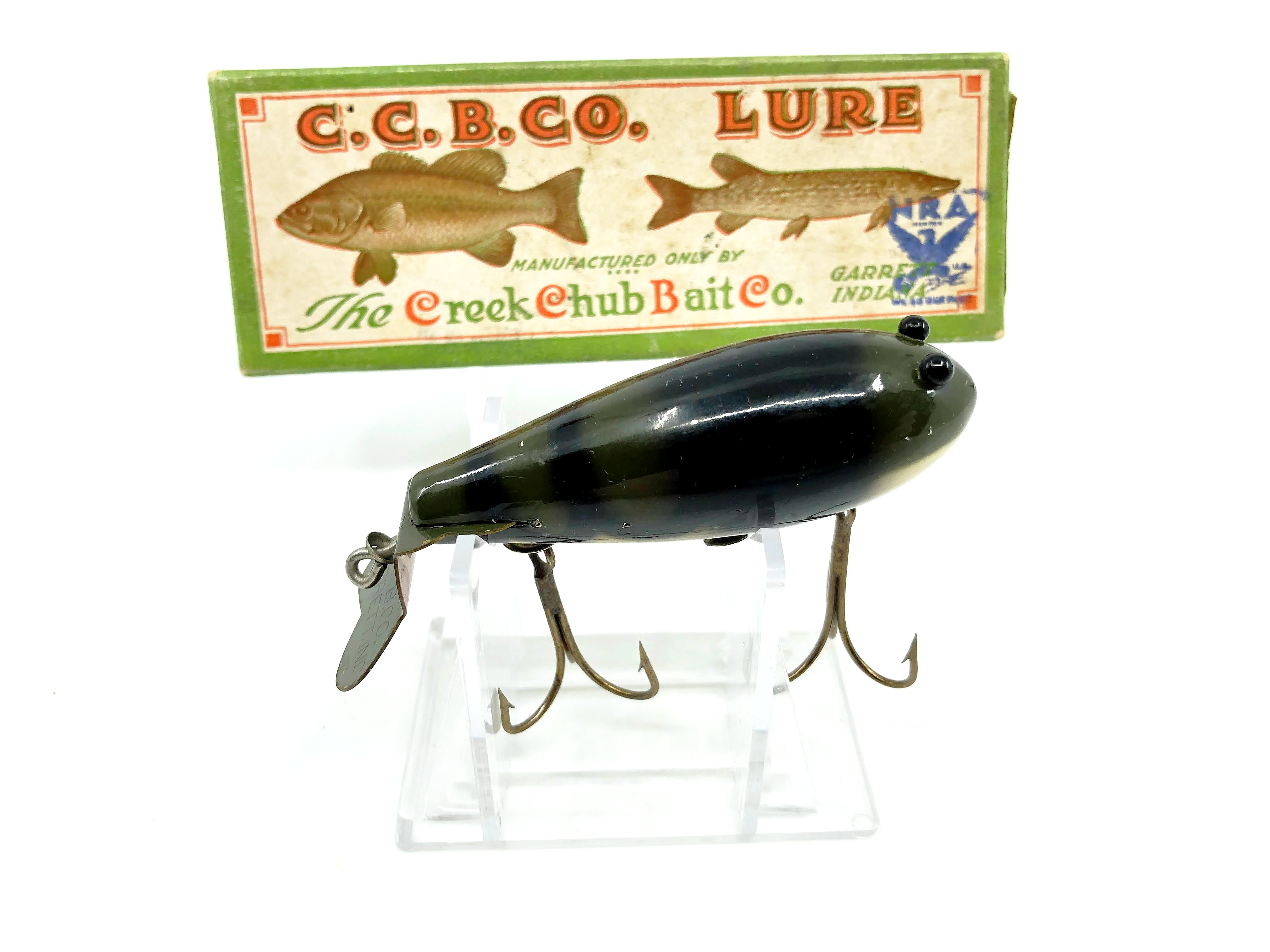 Creek Chub 300 Crawdad in Rare NRA Stamped Box Natural Crab Color