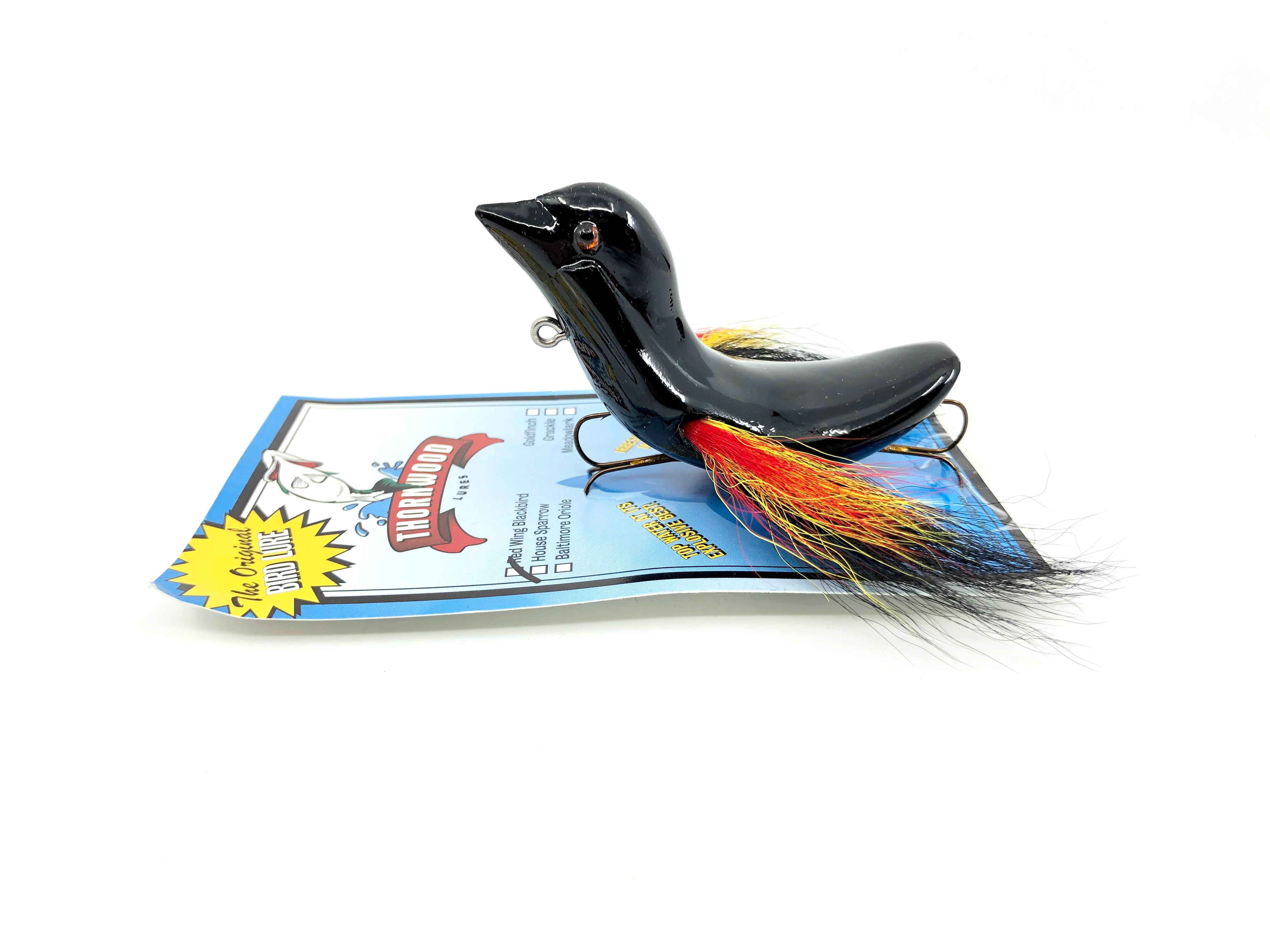 black bird fishing lure Thornwood Lures Red Wing Blackbird New on Card