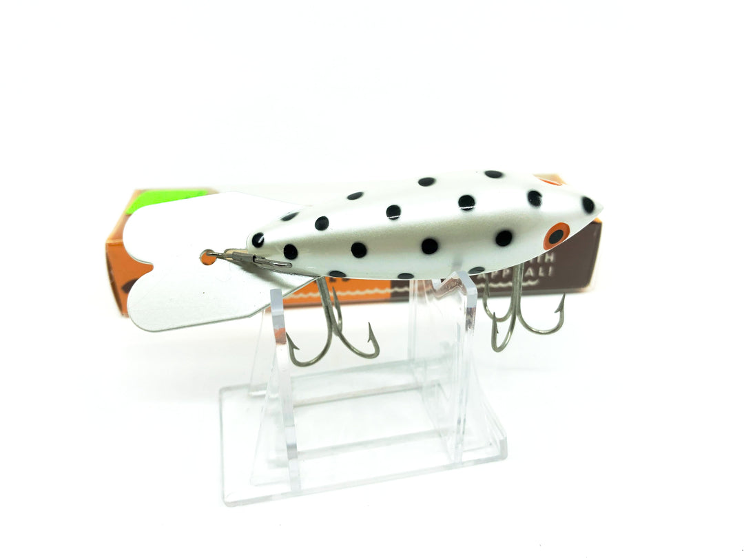 Bomber Deep Runner 636 White with Black Dots Color New in Box Old Stock