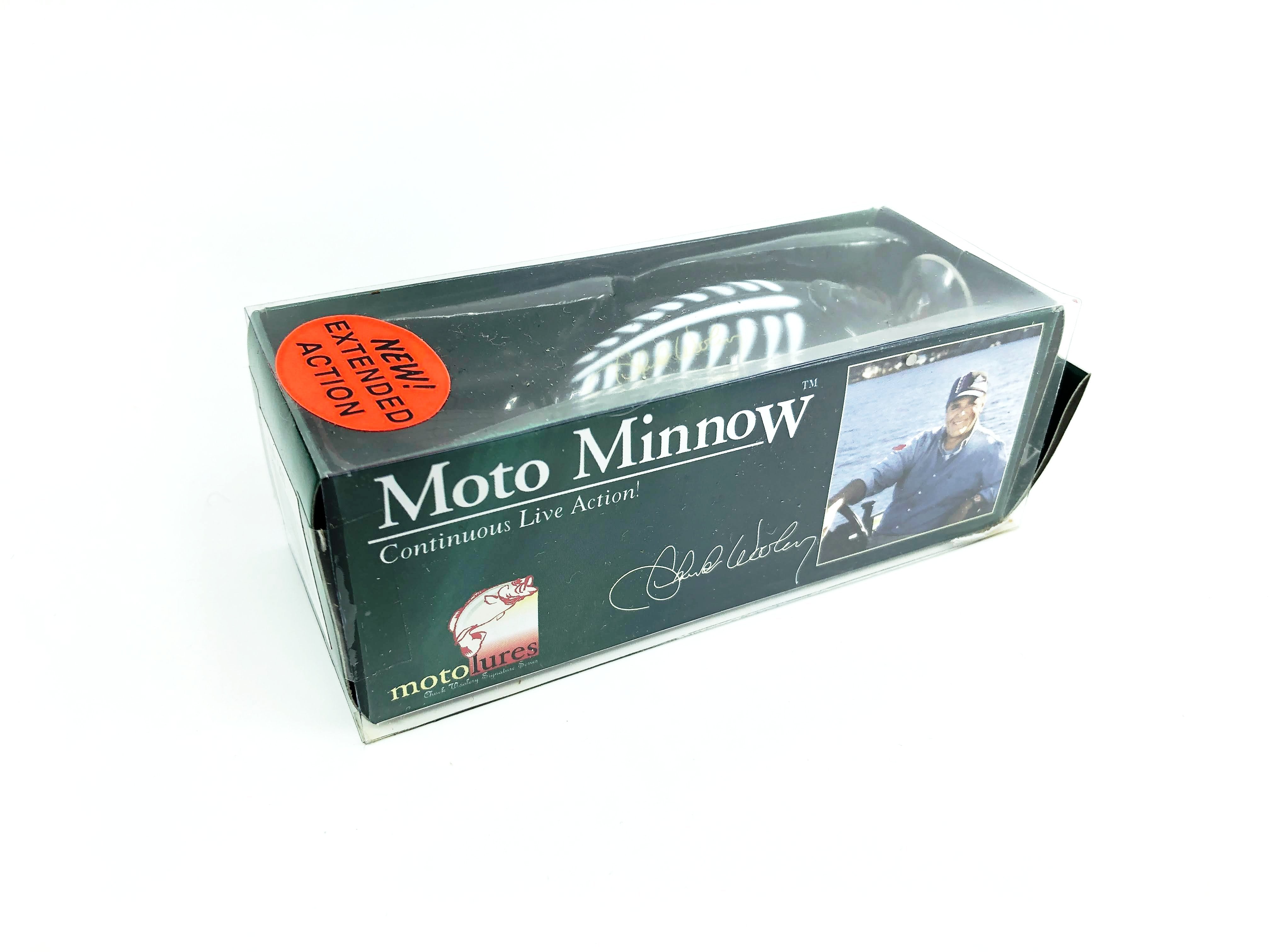 chuck woolery moto minnow fishing lure new motolure Moto Minnow Chuck Woolery Live Action Lure Black Shore Color with Box Novelty or Fish