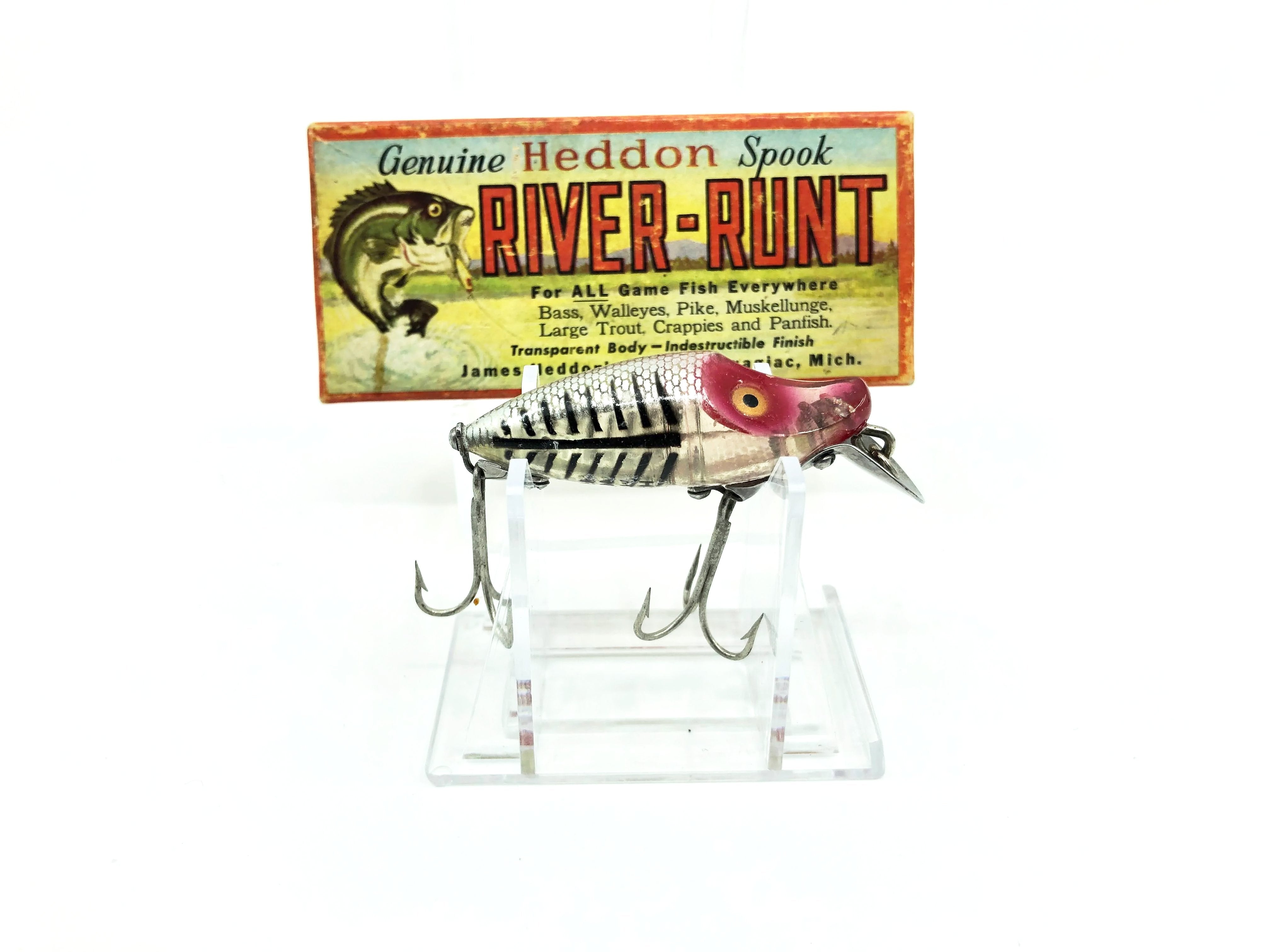 Heddon Midget River Runt Spook Sinker 9010-XRS Silver Shore Color