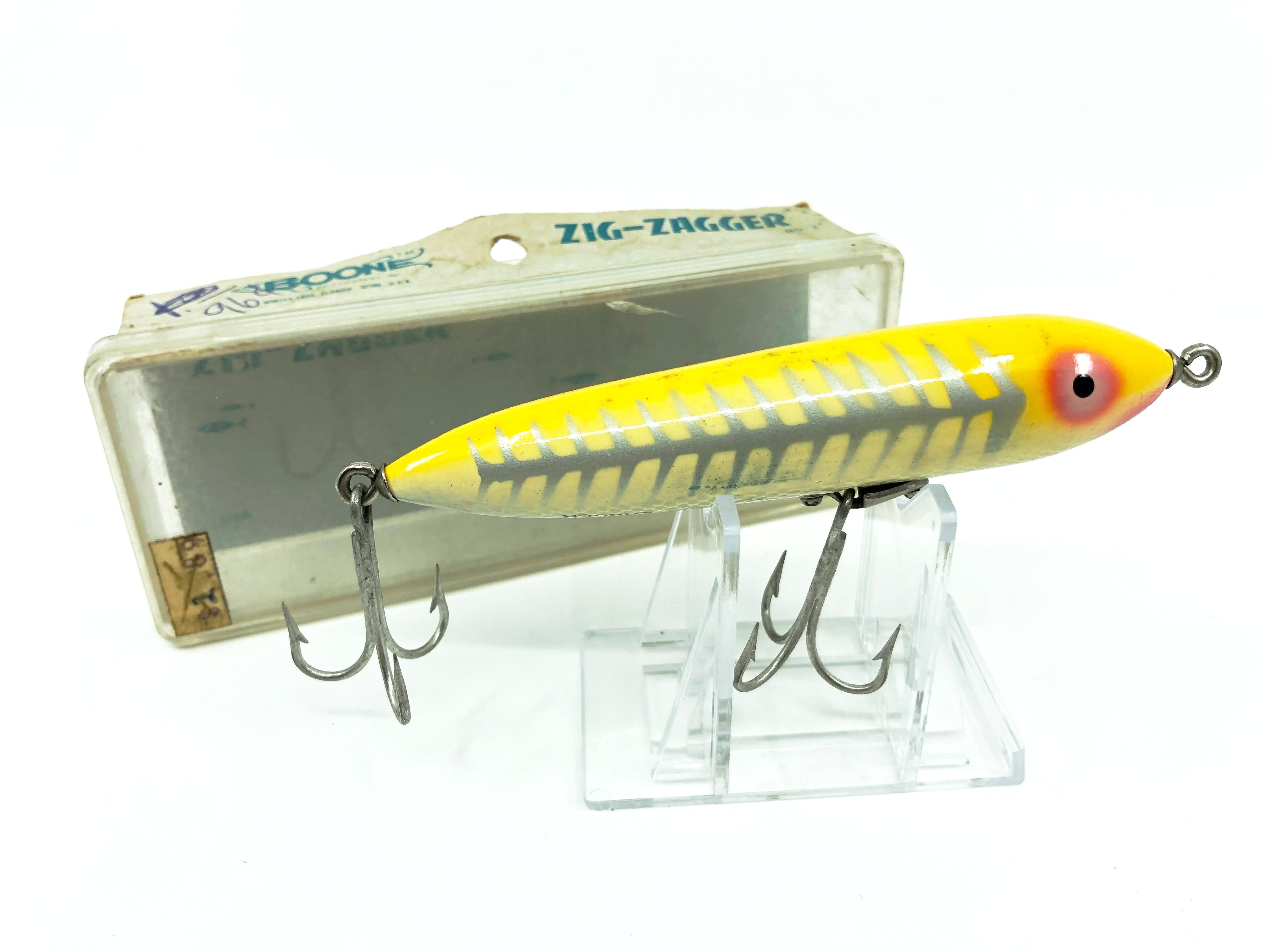 boone fishing lures Boone's Zig Zagger Yellow Shore Color with Box – My Bait Shop, LLC