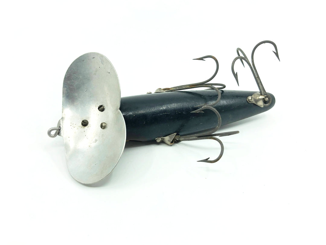 Arbogast Vintage Wooden 3-Hook Musky Jitterbug Black Color