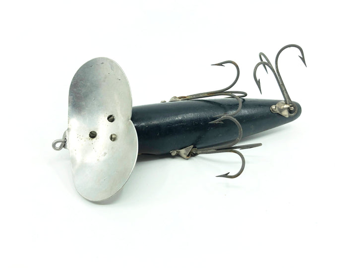 Arbogast Vintage Wooden 3-Hook Musky Jitterbug Black Color