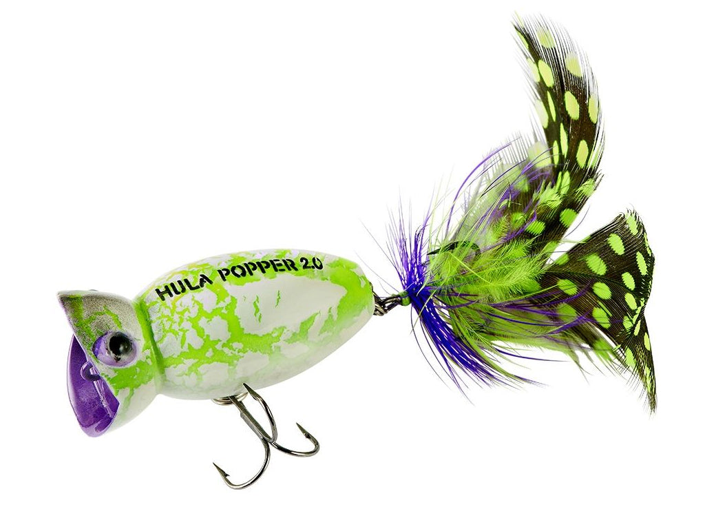 Arbogast Hula Popper 2.0 White Zombie Color