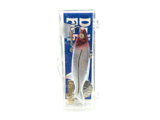 Doll Fish Lure V82 Silver Minnow Red Head in Box