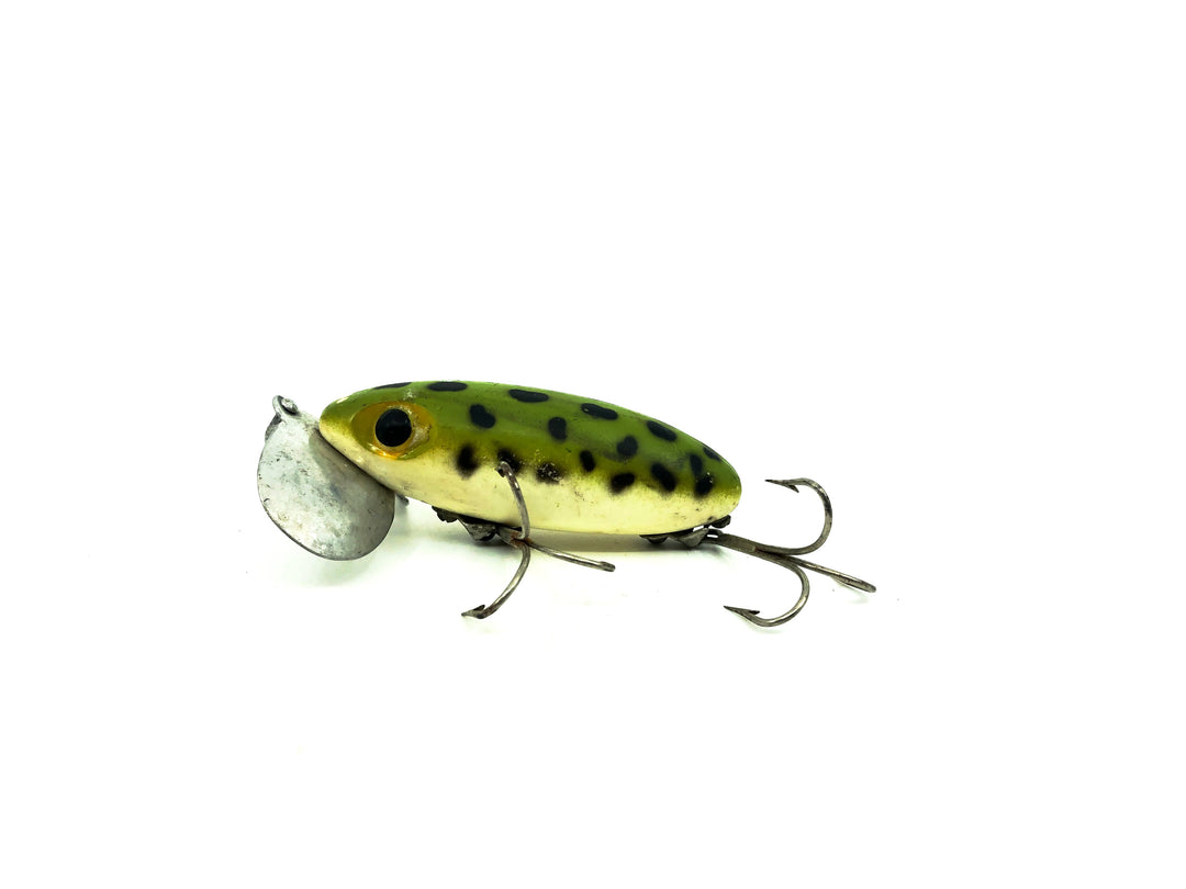 Arbogast Jitterbug Frog/White Belly Color, Vintage Bugged-Eyed Model