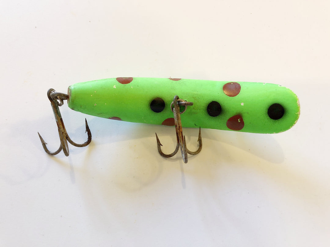 Helin M2 Musky Lure Flatfish Green with Dots