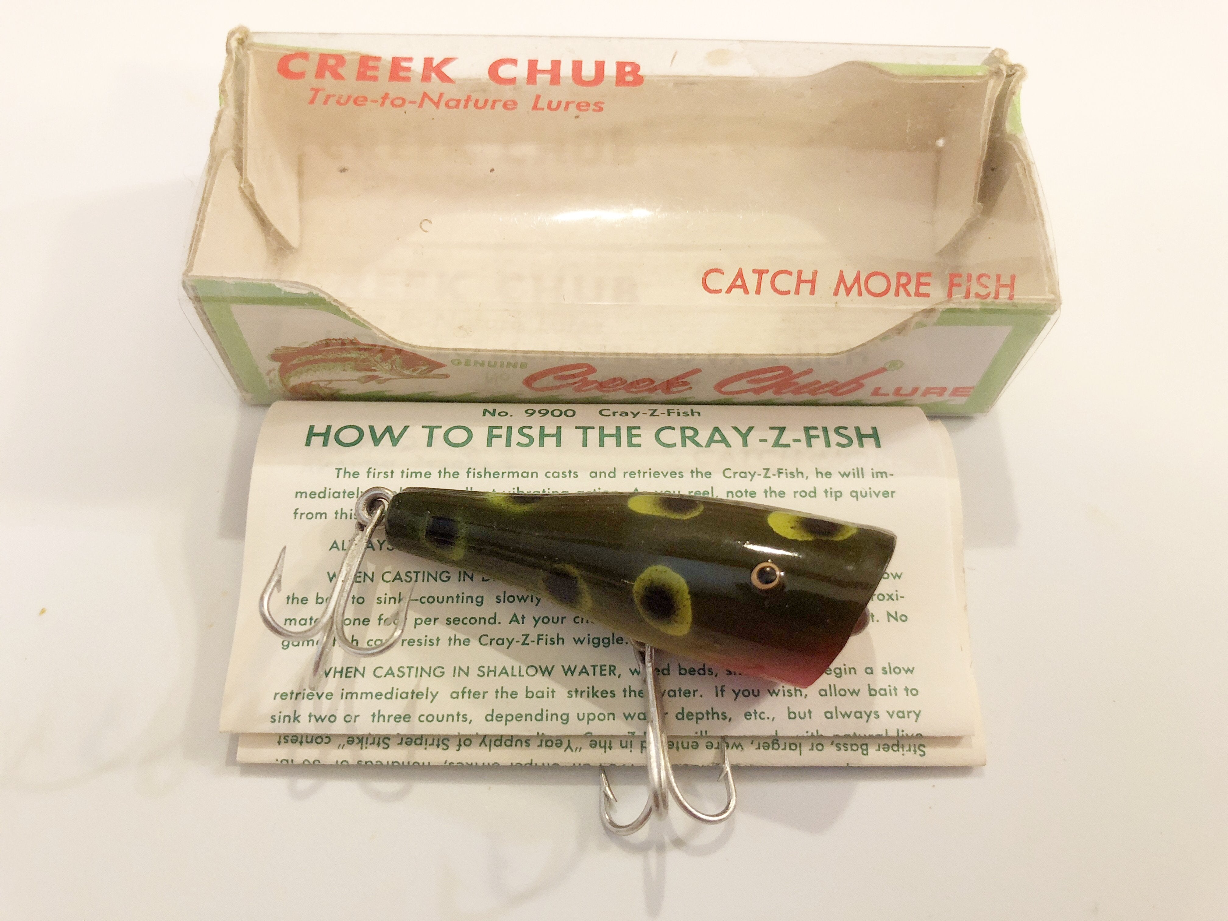 creek chub cray-z-fish lures Creek Chub Ultra Light Plunker 9219P Frog Color New in Box – My Bait Shop,  LLC