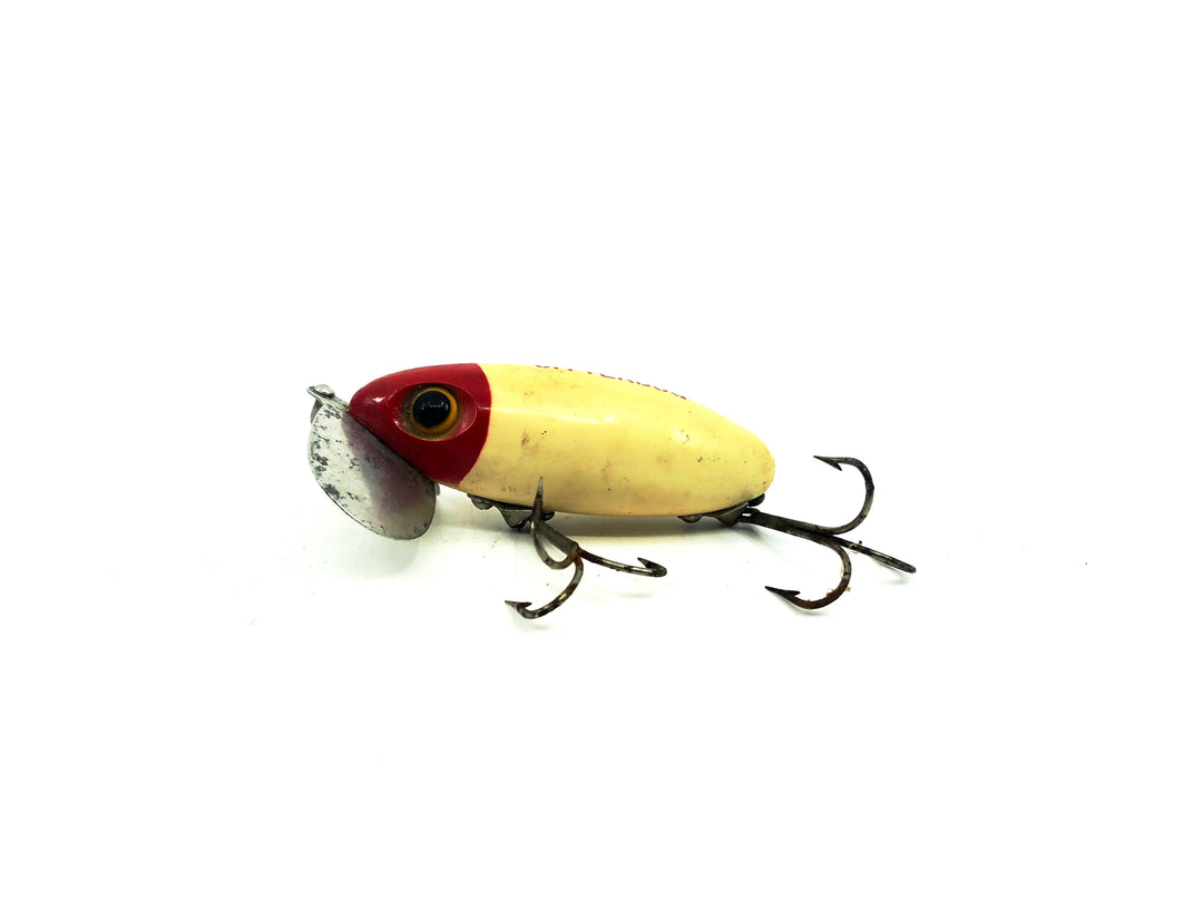 Arbogast Jitterbug Red/White Color, Vintage Bugged-Eyed Model