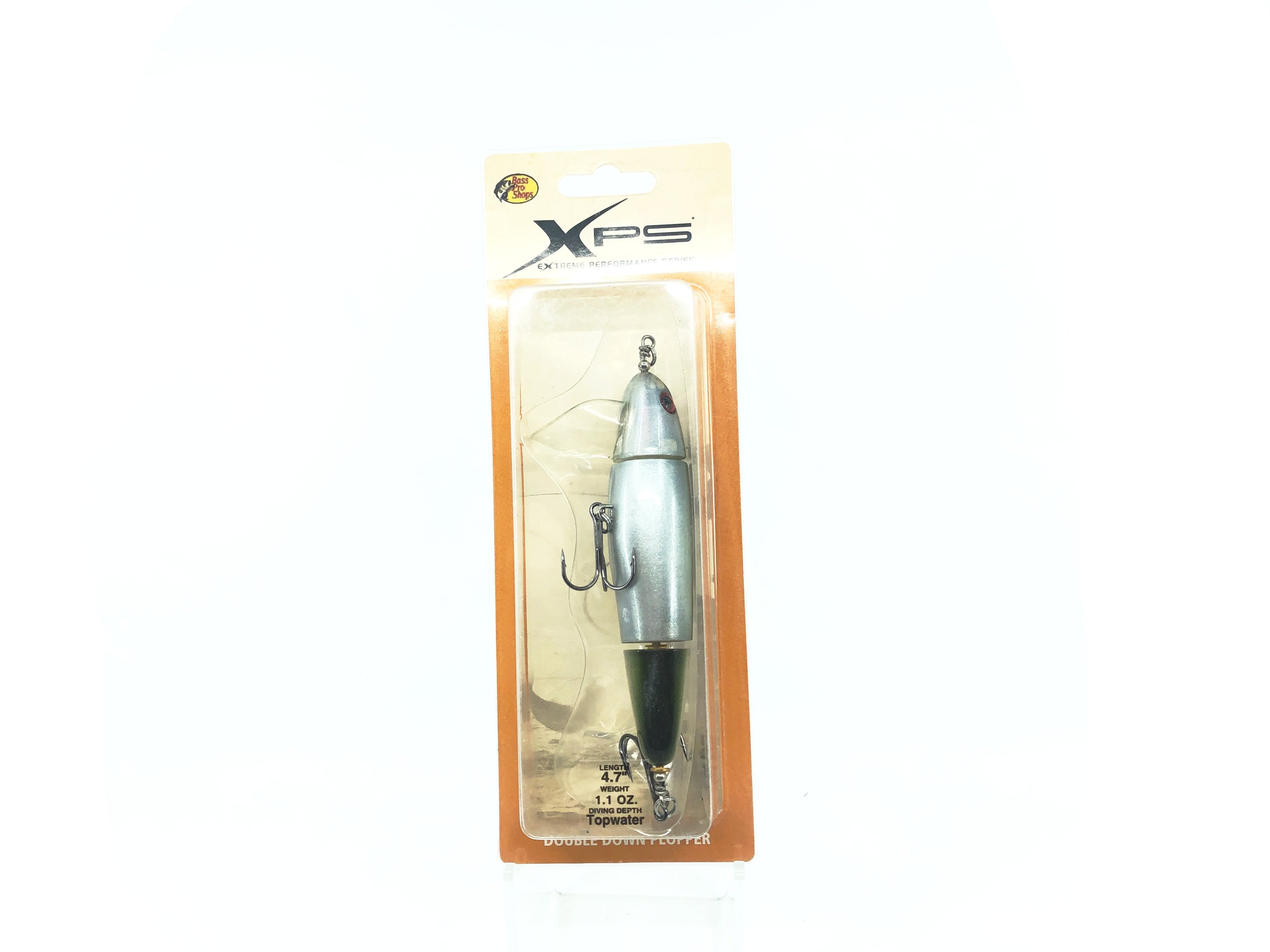 double plopper fishing lure Bass Pro XPS Double Down Plopper Ghost Shad Color New on Card Old Stoc – My  Bait Shop, LLC