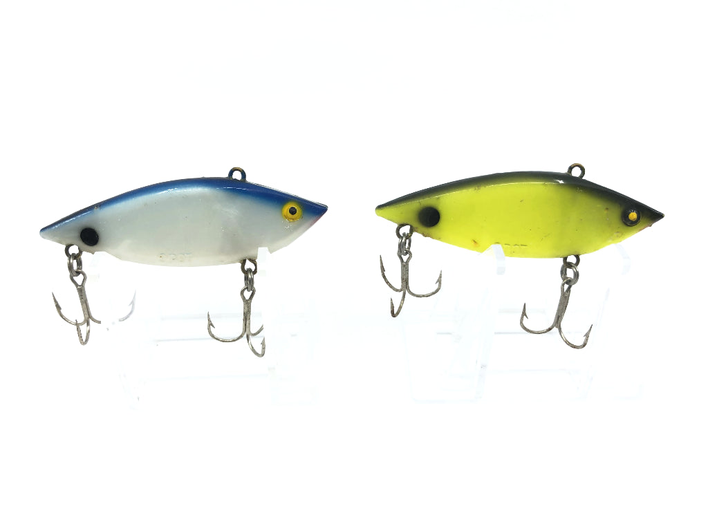 Cordell Spot Lure 2100 Lot of Two Lures Blue Back and Chartreuse