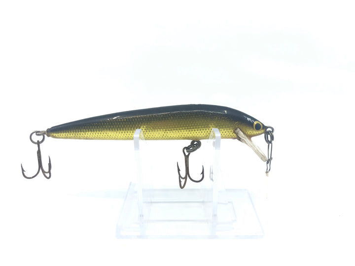 Unmarked Minnow Black Back and Gold