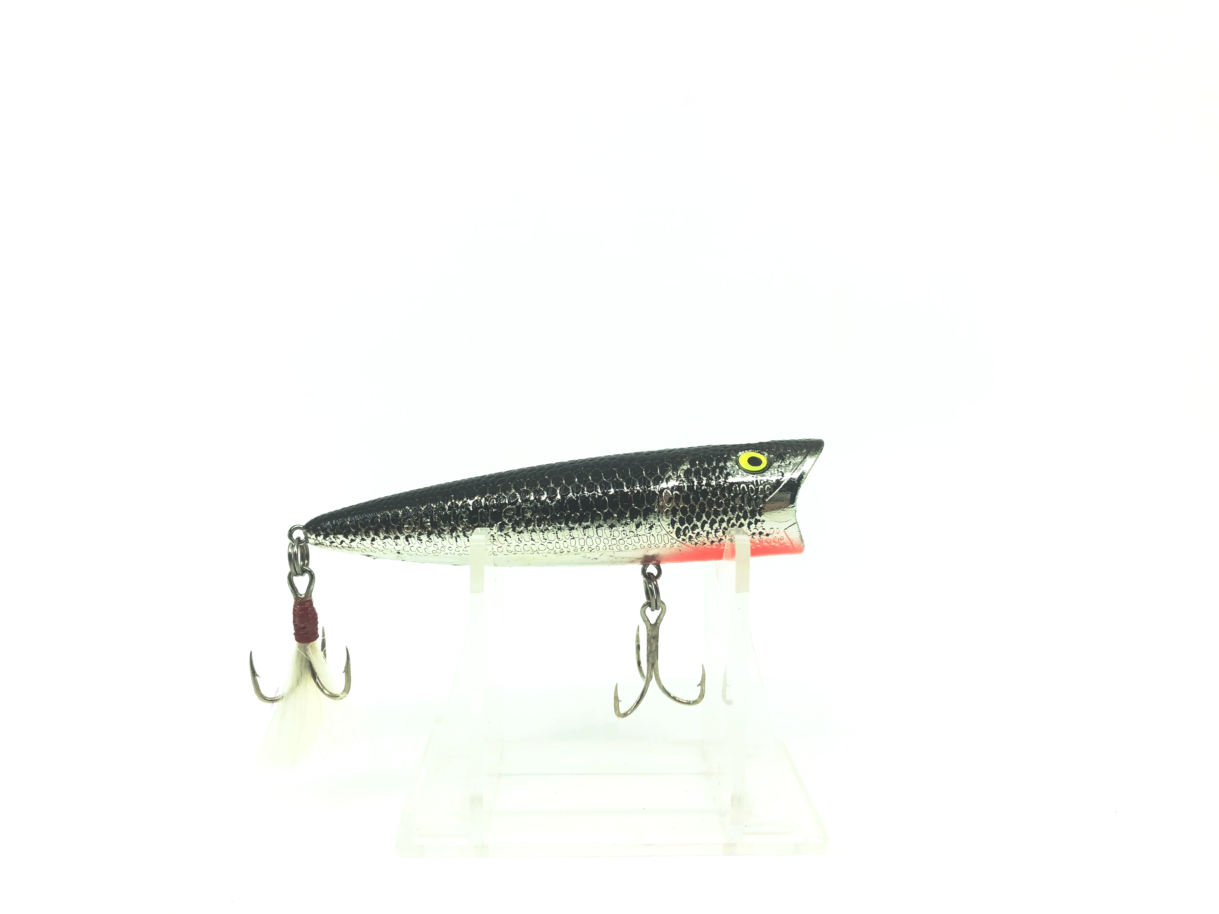 chug n spit fishing lure Mann's Chug-N-Spit Chrome/Black Back Color – My Bait Shop, LLC
