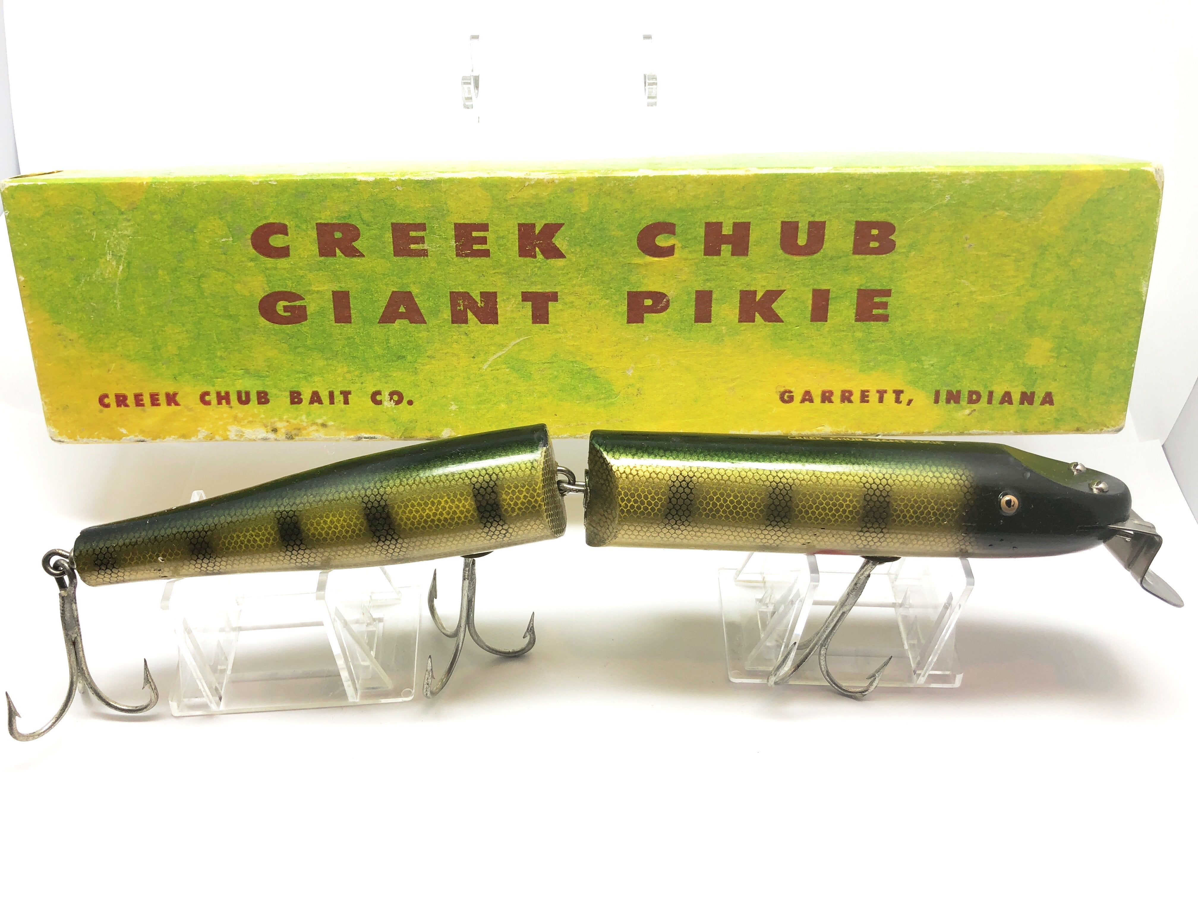 creek chub giant pikie fishing lure Creek Chub Giant Jointed Pikie Perch Color 801 with Box – My Bait Shop, LLC