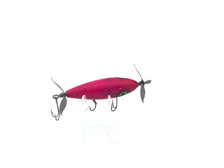 South Bend Nip-I-Diddee in Neon Red, Black "Shadow-O-Wave" "Firelacquer" Color