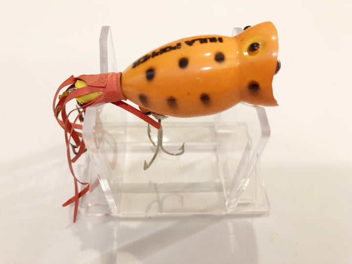 Arbogast Hula Popper Orange with Black Spots Tough Color