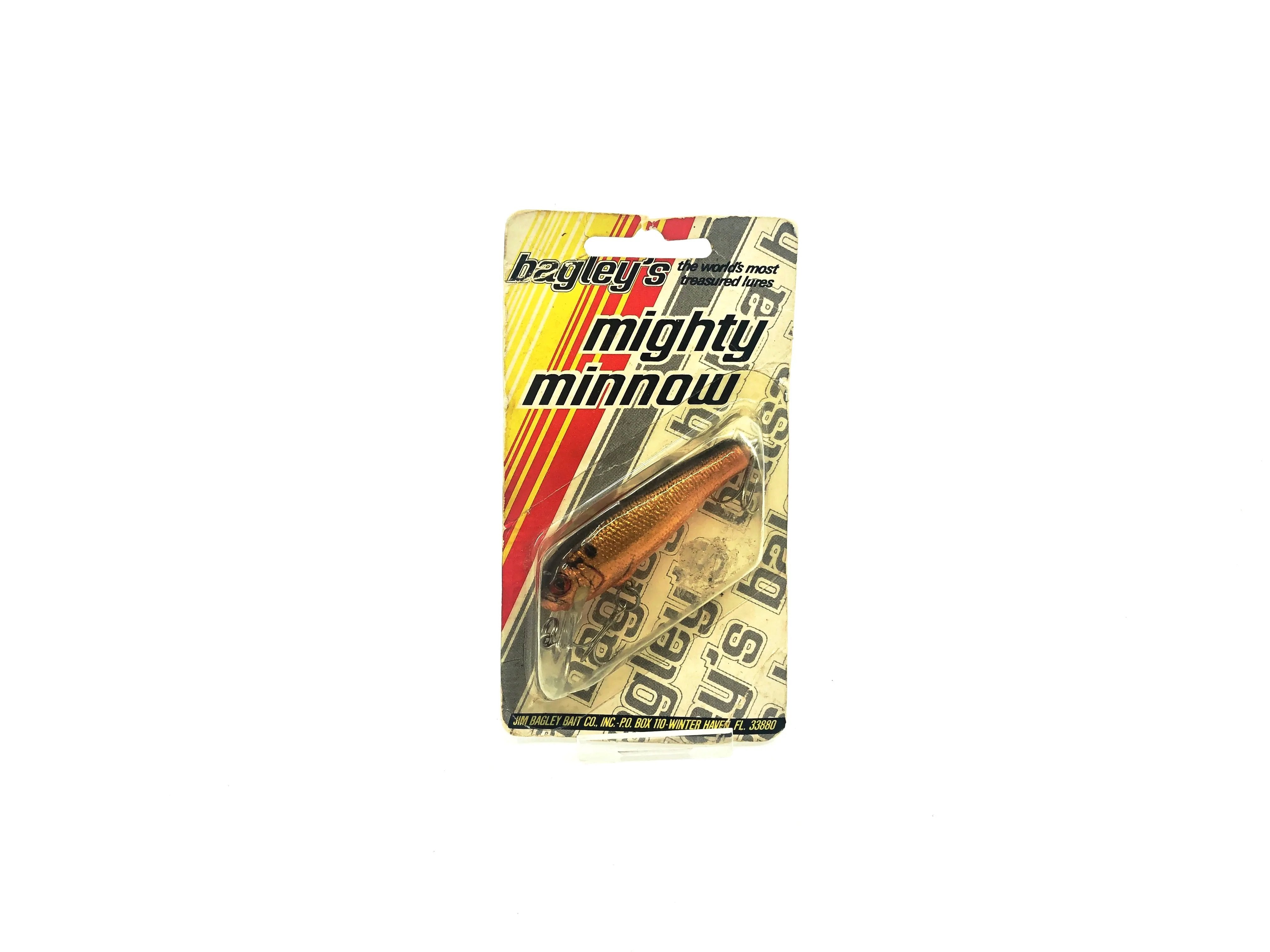 bagley bait fish lures Bagley Mighty Minnow FBC Flash Back on Copper Color New on Card Old St – My Bait Shop, LLC