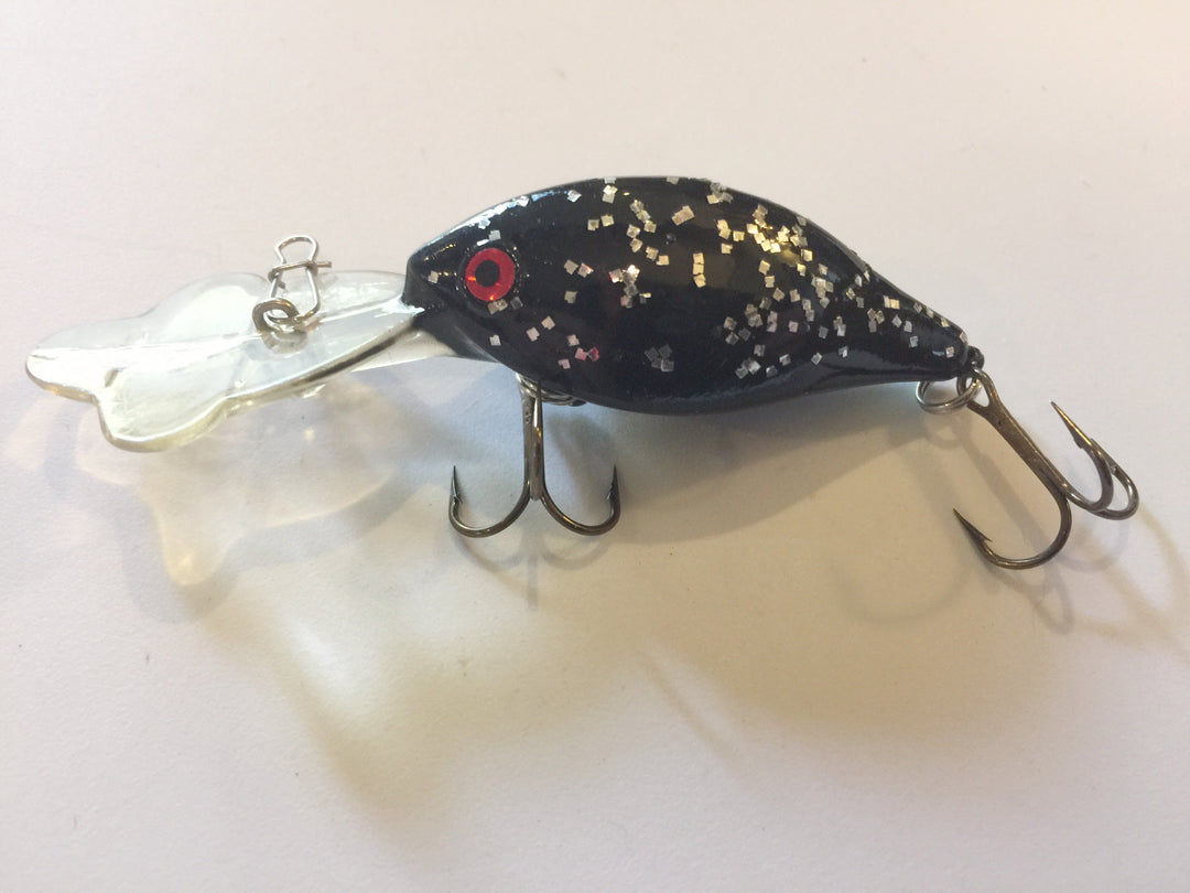 Luhr Jensen Hot Lips Black with Silver Glitter