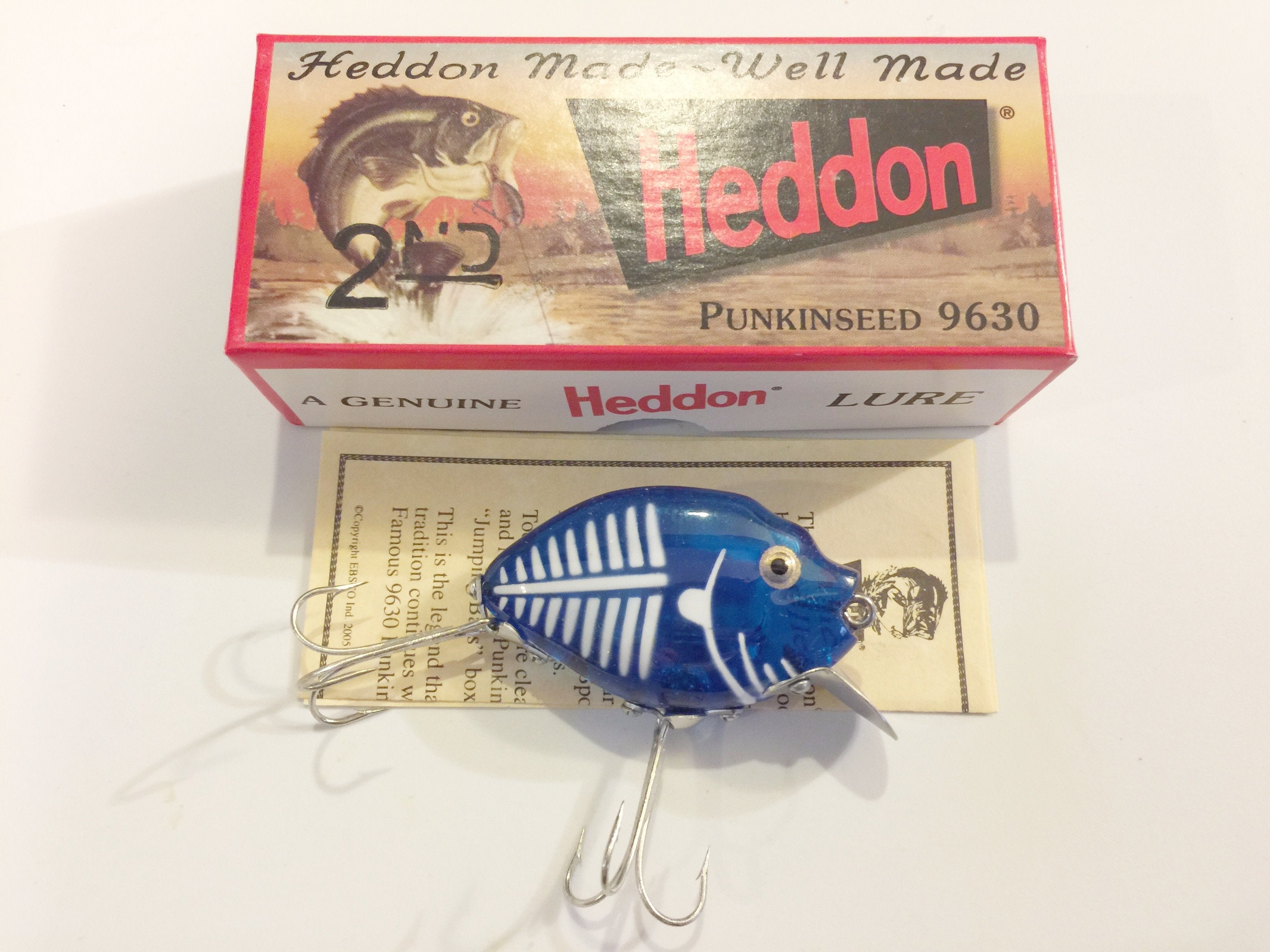 ebsco fishing lures Heddon 9630 2nd Punkinseed BWBG Cobalt Blue Shore Color New in Box – My Bait Shop, LLC