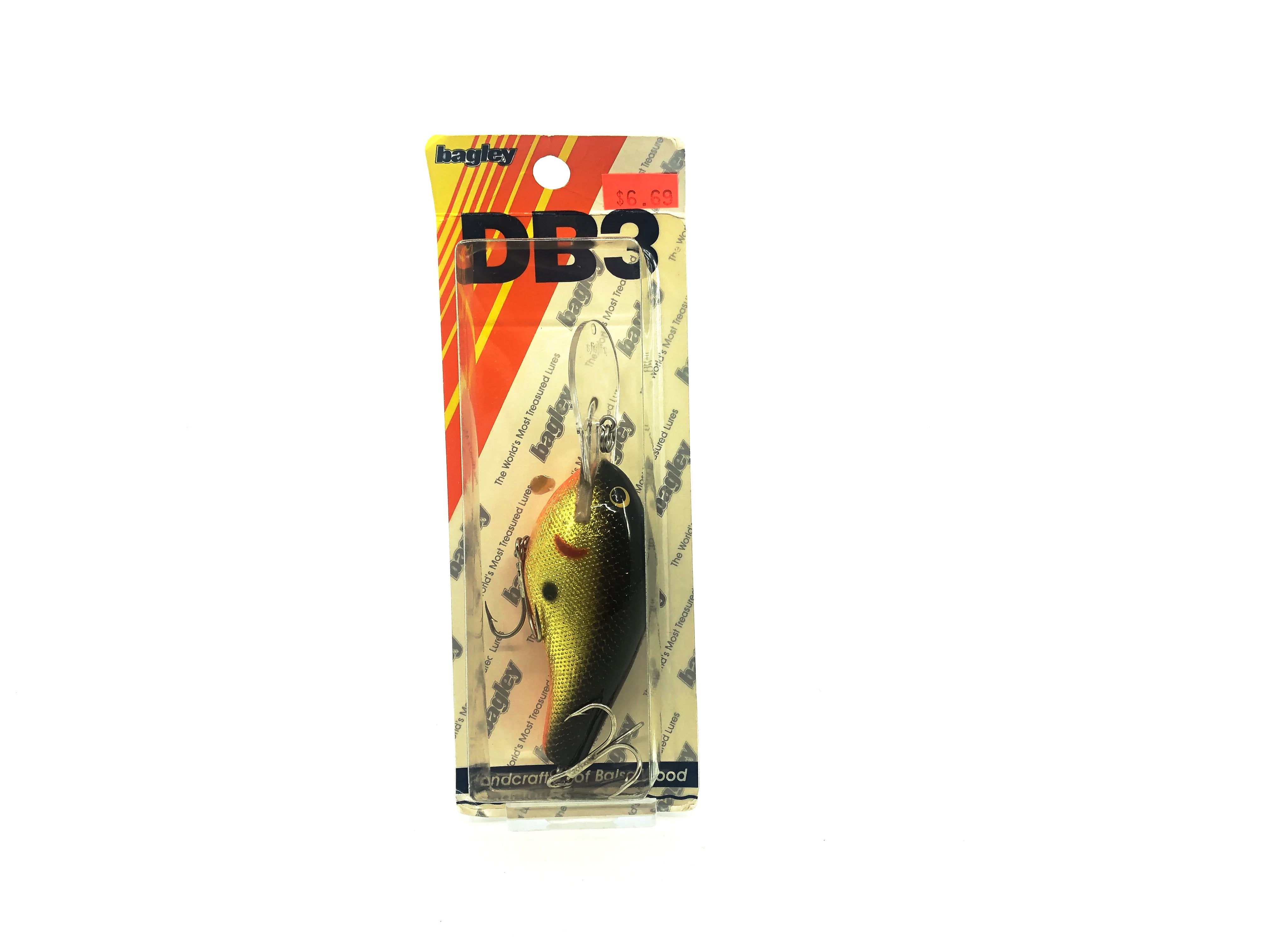 Bagley Diving B3 DB3-BG Black Gold Color New on Card Old Stock Florida – My  Bait Shop, LLC