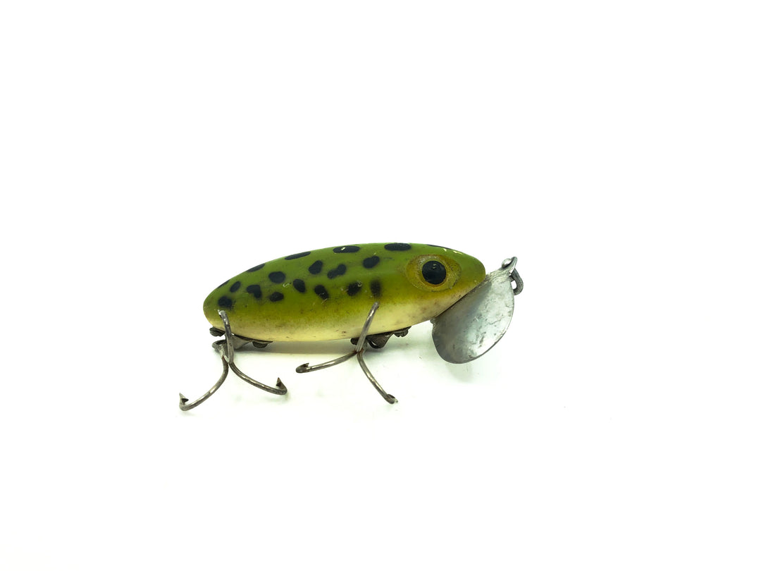 Arbogast Jitterbug Frog/White Belly Color, Vintage Bugged-Eyed Model