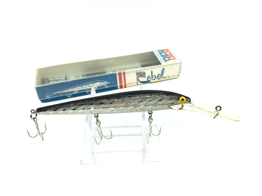 antique rebel fishing lures Rebel Vintage Minnow Model DR2201SW Silver Color with Box – My Bait Shop,  LLC