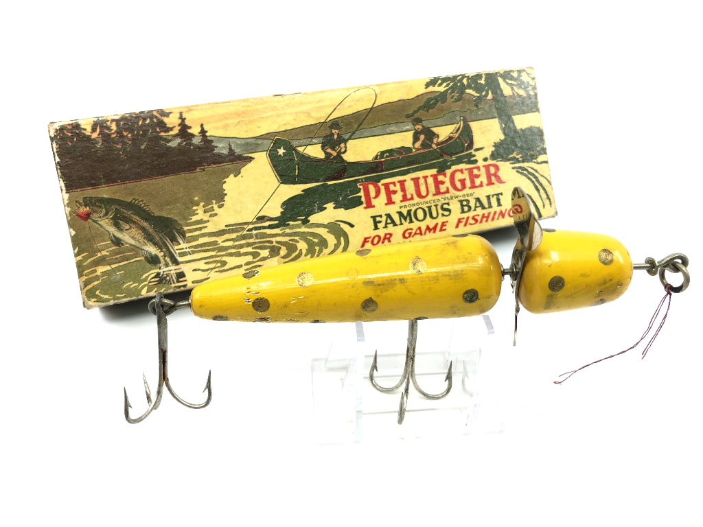 Pflueger Globe Yellow with Gold Spots Color with Box Vintage Bait – My Bait  Shop, LLC