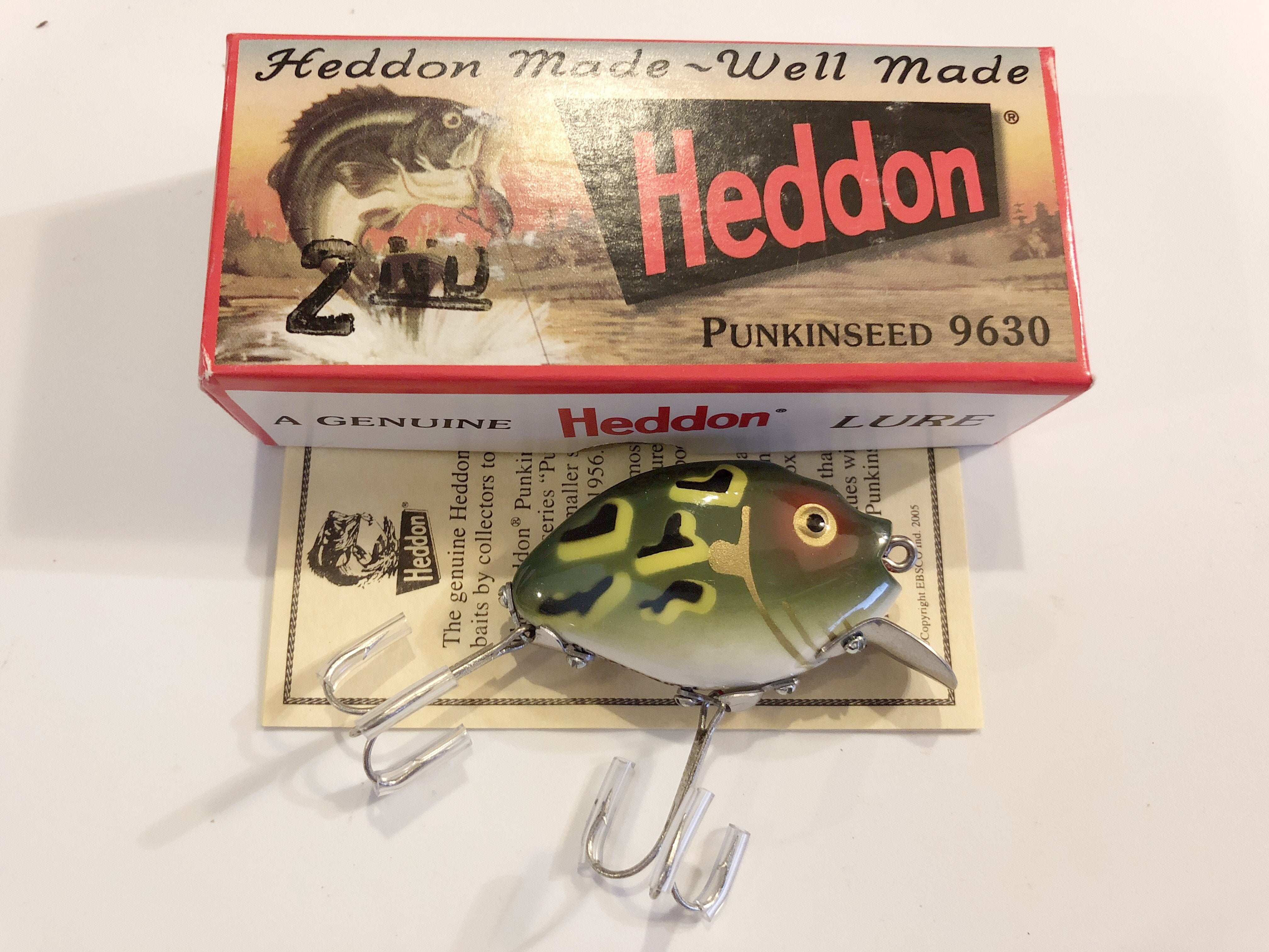 ebsco fishing lures Heddon 9630 2nd Punkinseed DGLF Dark Green Luny Frog Color New in Box – My  Bait Shop, LLC