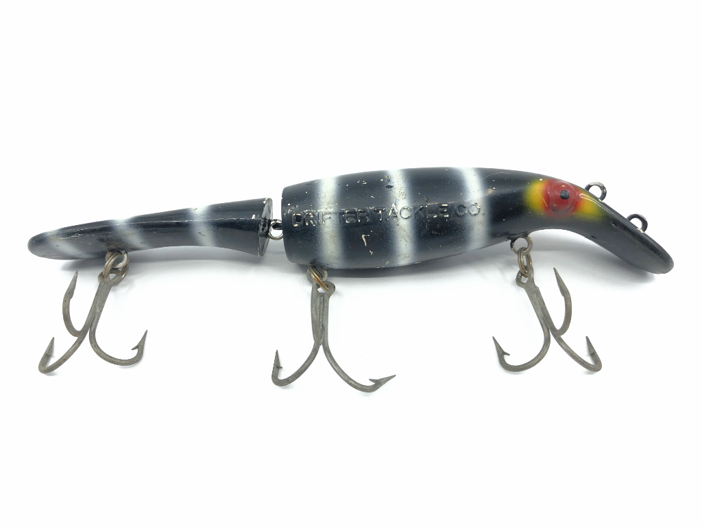 cherry drifter fish lure Drifter Tackle The Believer 8" Jointed Musky Lure Black and White Cust – My  Bait Shop, LLC