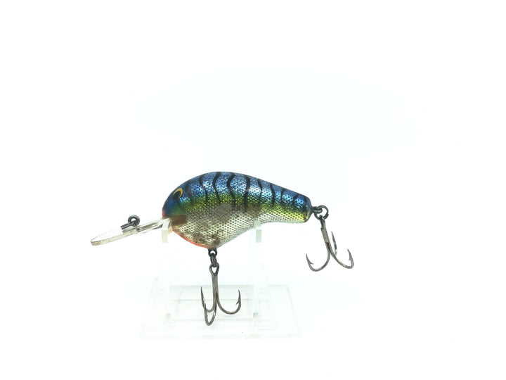 Bagley Diving #2 DB2 H79S, Hot Blue/Chartreuse on Silver Color
