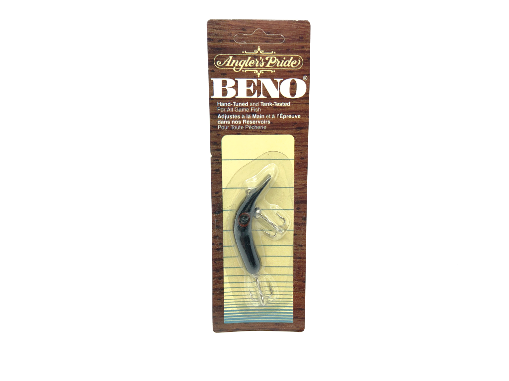 beno fishing lure Angler's Pride Beno Lure Straight Black Color New on Card – My Bait Shop, LLC