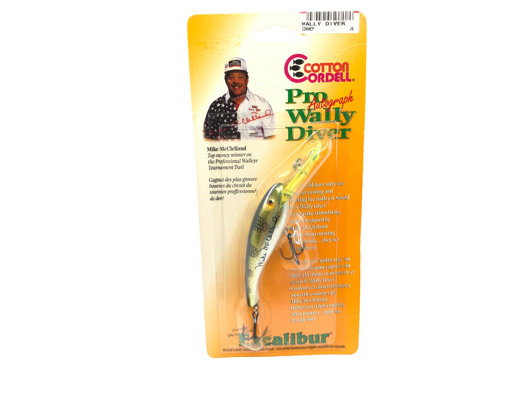 Cotton Cordell Pro Autographed Mike McClelland Wally Diver Perch Color New on Card