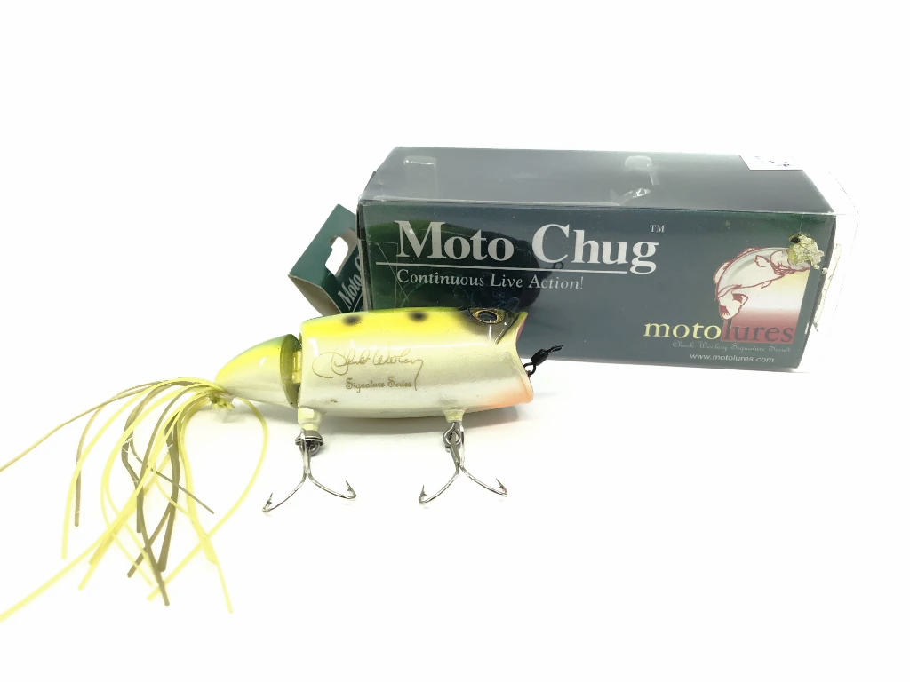 chuck woolery fishing lures Moto Chug Chuck Woolery Live Action Lure Frog Color New in Box Novelty