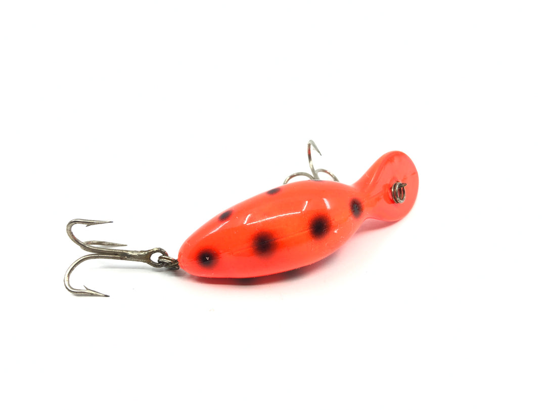 Heddon Tadpolly Orange with Black Dots