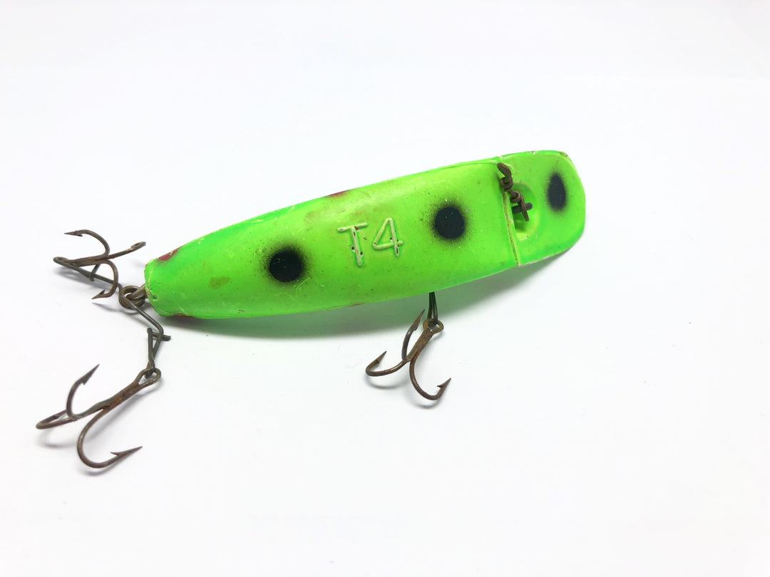 Helin Flatfish T4 Neon Green with Red and Black Dots Color